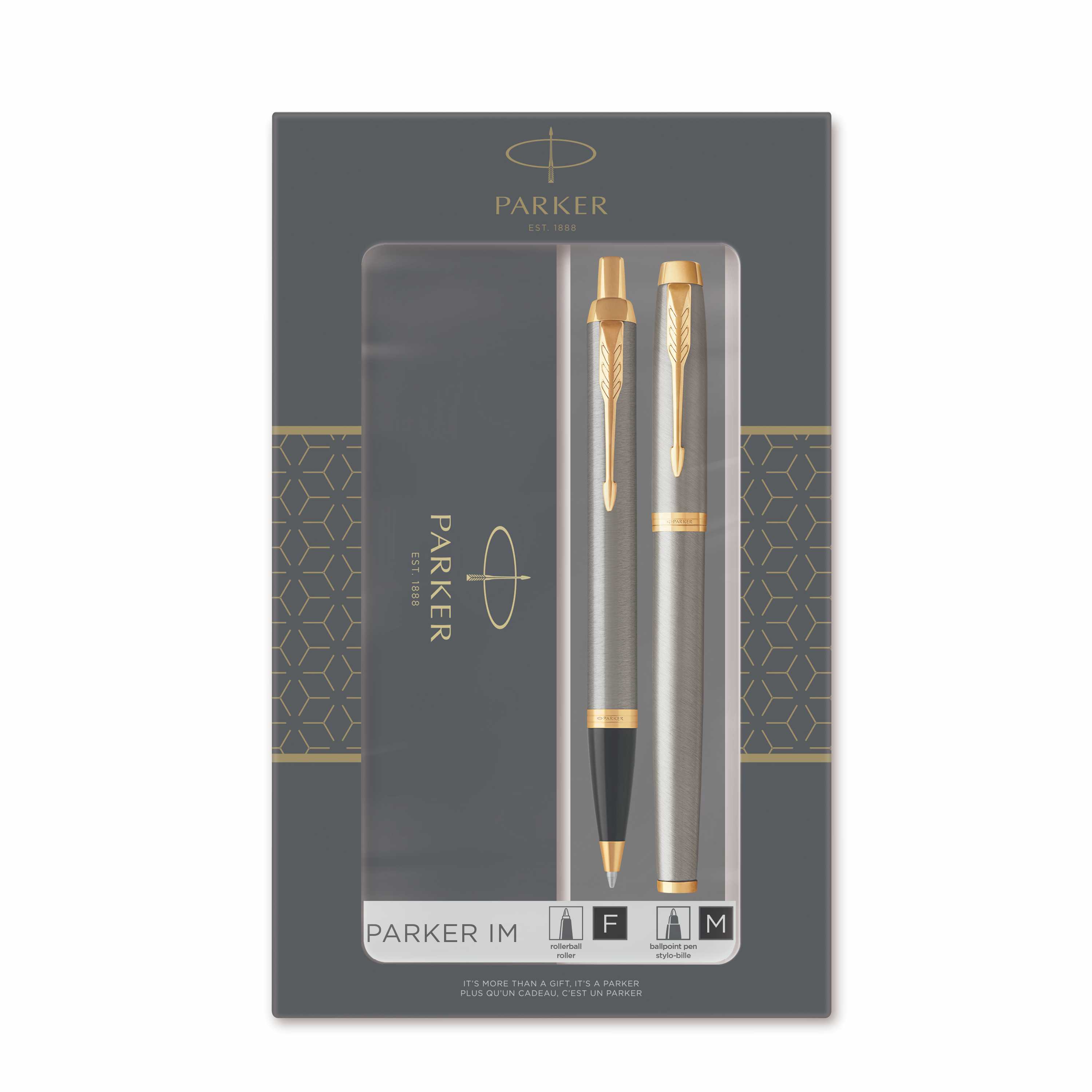 Komplet Parker IM Brushed Metal GT długopis+ pióro kulkowe